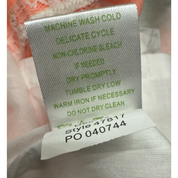 Lilly Pulitzer Delia Sunrise Stripe Floral Shift Dress Orange Pink Green Size 4 - Picture 12 of 12